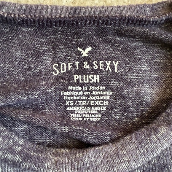 American Eagle Tie Dye Soft & Sexy Plush Grey Size XS Casual Comfy - Picture 4 of 10